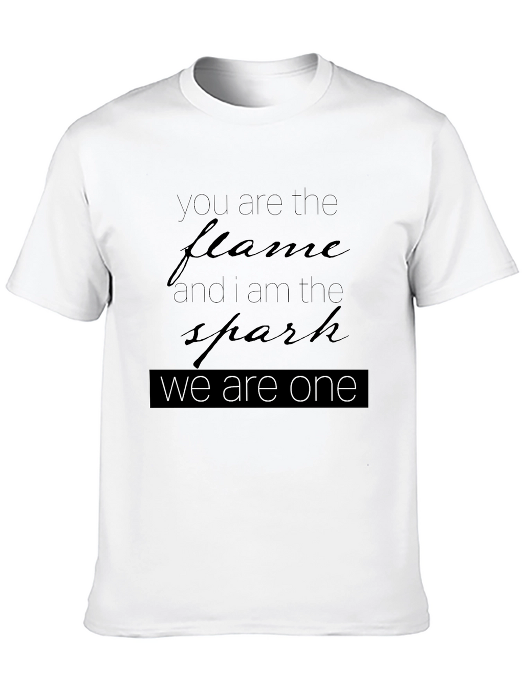 Flame & Spark Graphic Black Tee