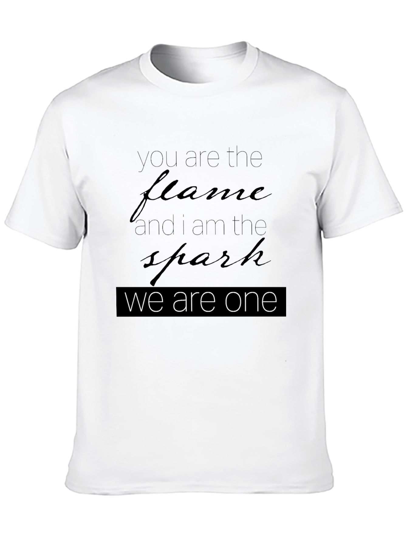 Flame & Spark Graphic Black Tee