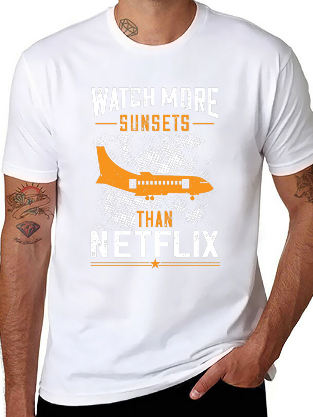 Watch More Sunsets T-Shirt - Airplane Graphic Tee