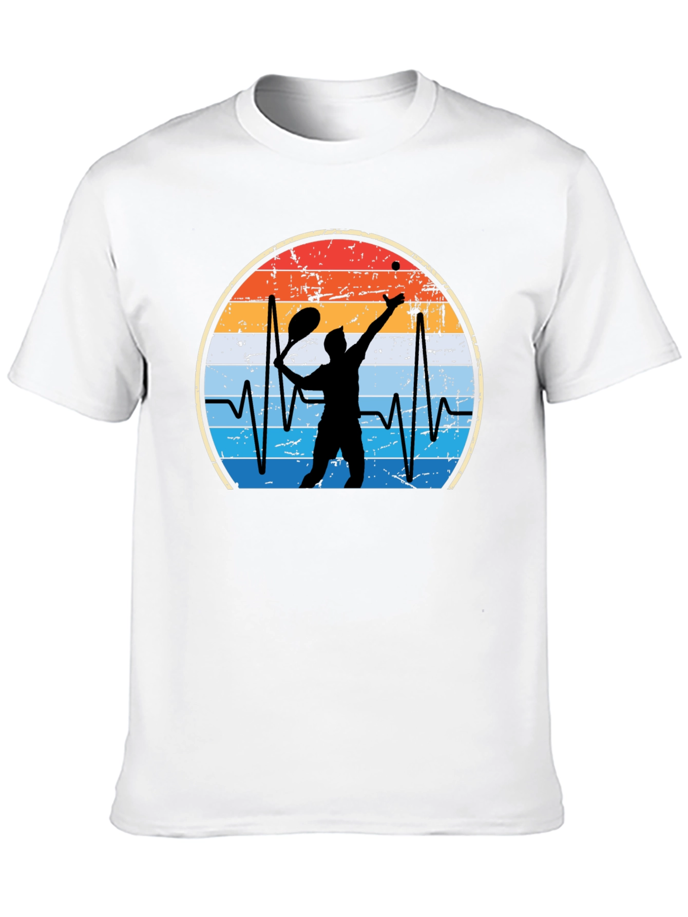 Tennis Heartbeat Graphic Tee - Sporty Comfort