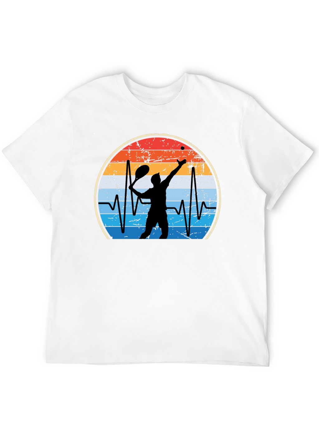 Tennis Heartbeat Graphic Tee - Sporty Comfort