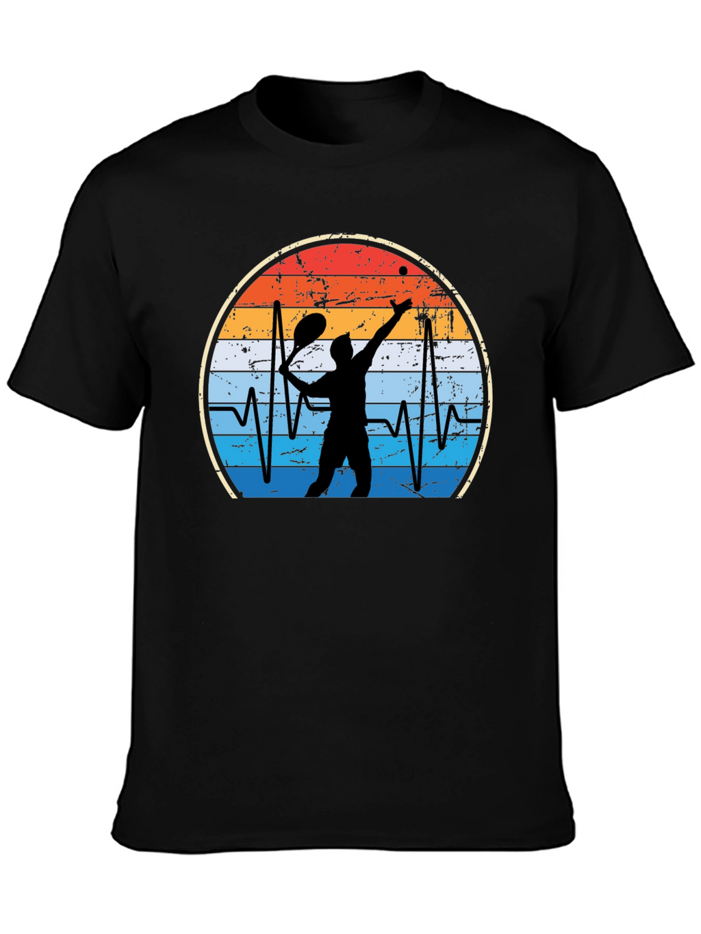 Tennis Heartbeat Graphic Tee - Sporty Comfort
