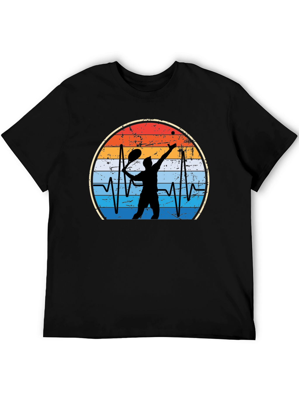 Tennis Heartbeat Graphic Tee - Sporty Comfort