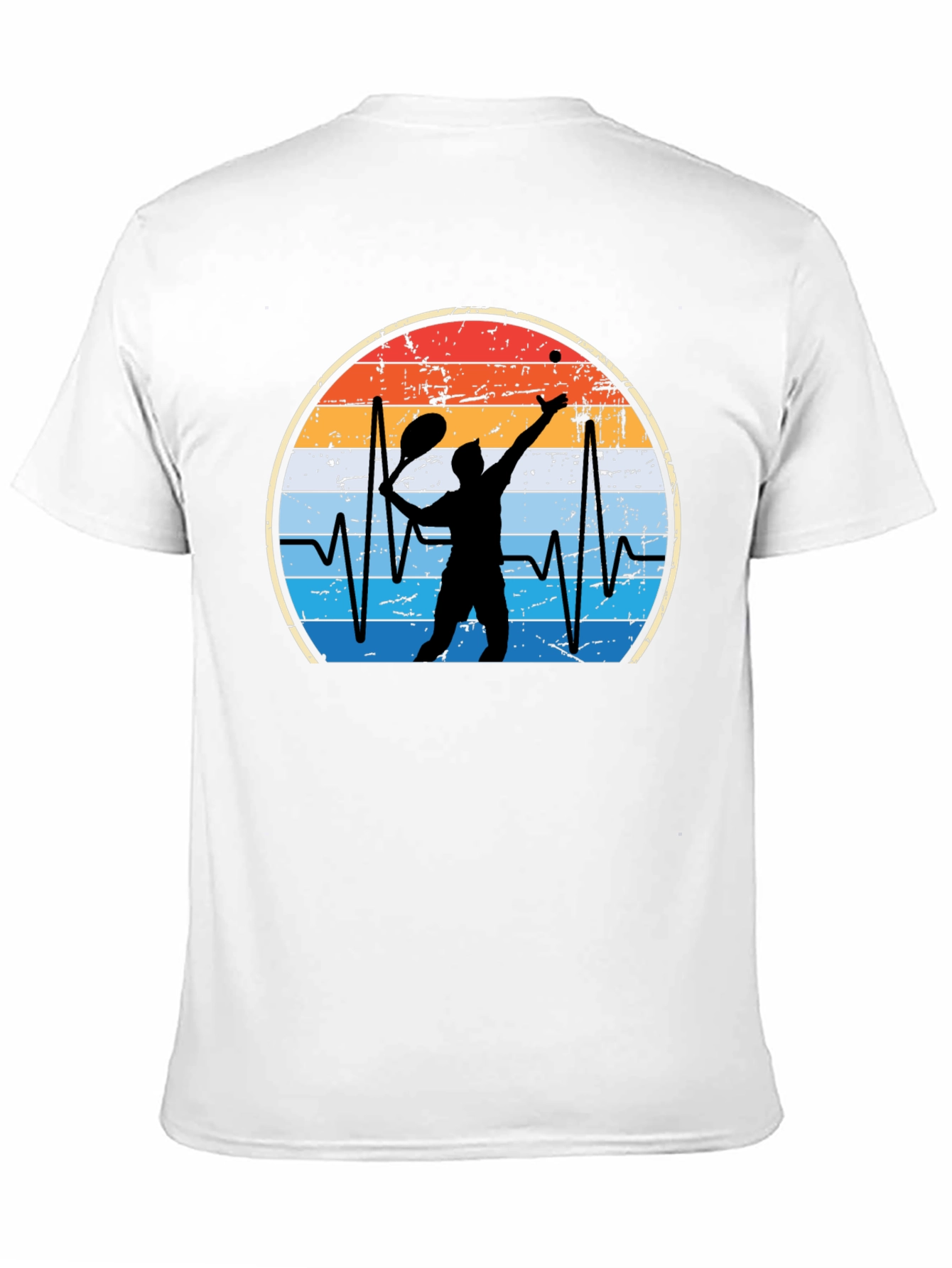 Tennis Heartbeat Graphic Tee - Sporty Comfort