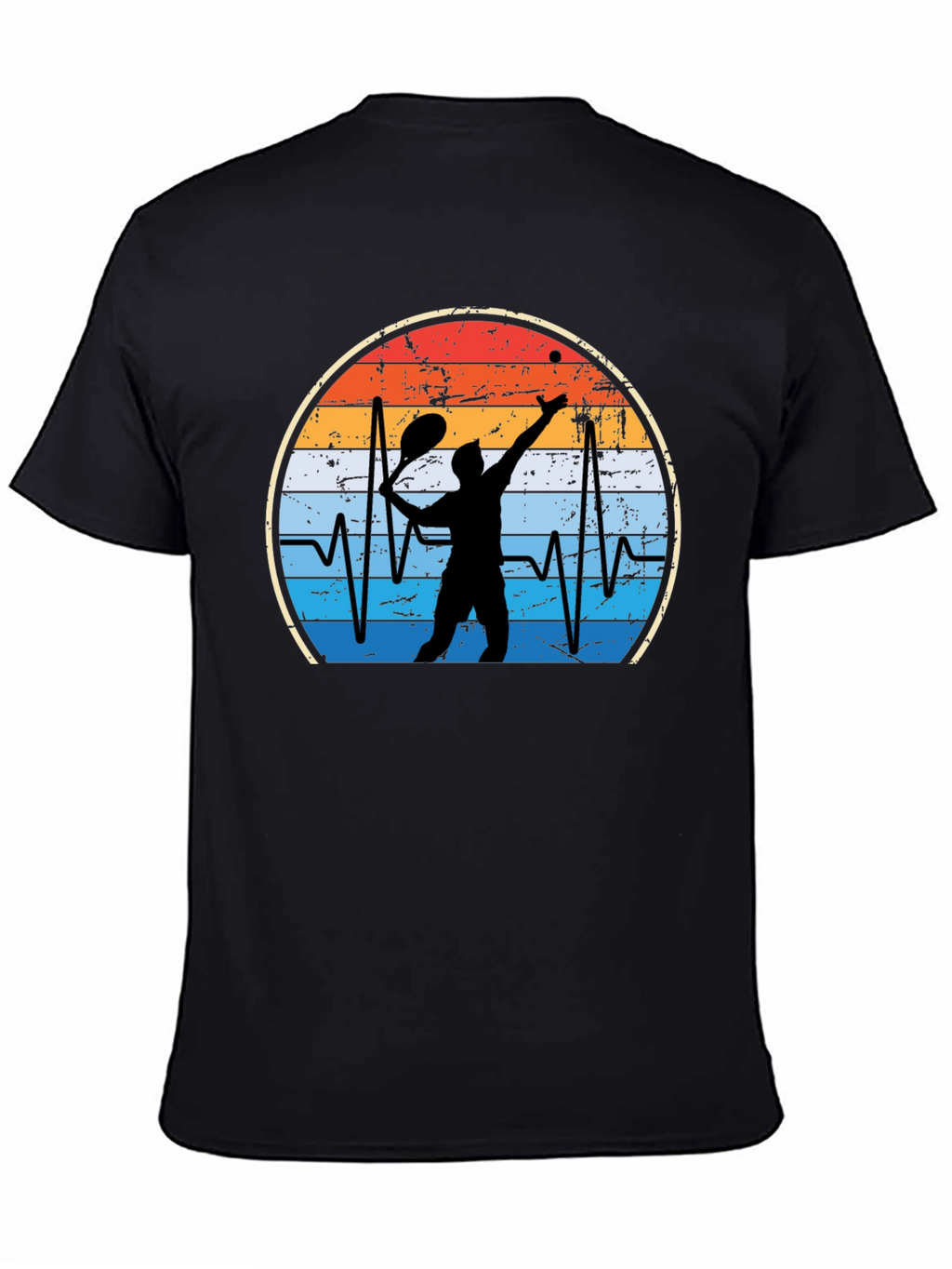 Tennis Heartbeat Graphic Tee - Sporty Comfort