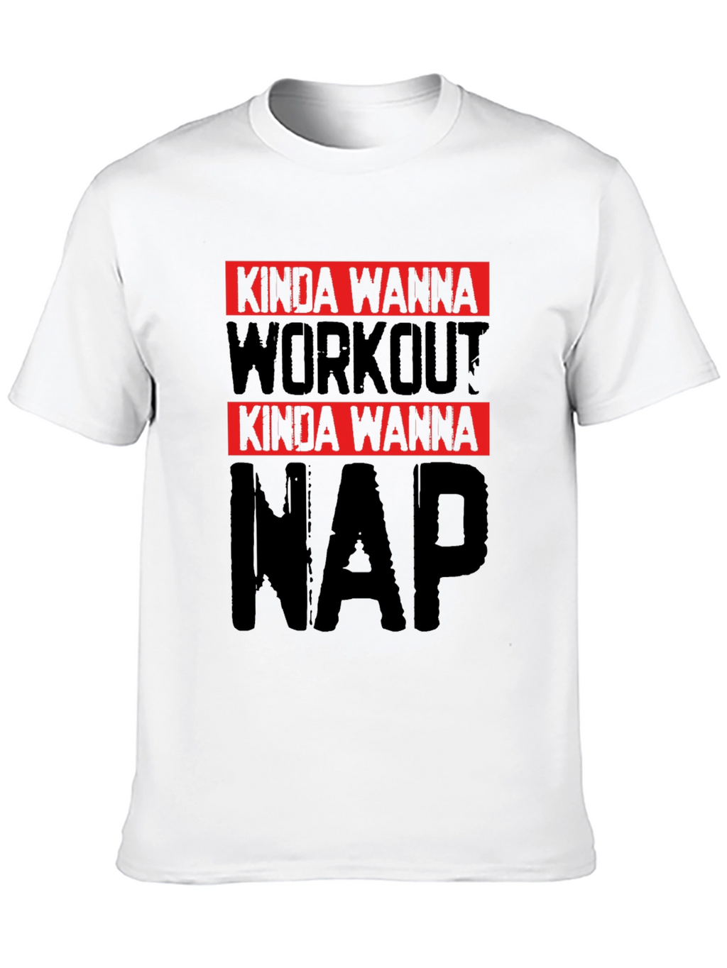 Kinda Wanna Workout Kinda Wanna Nap Black Tee