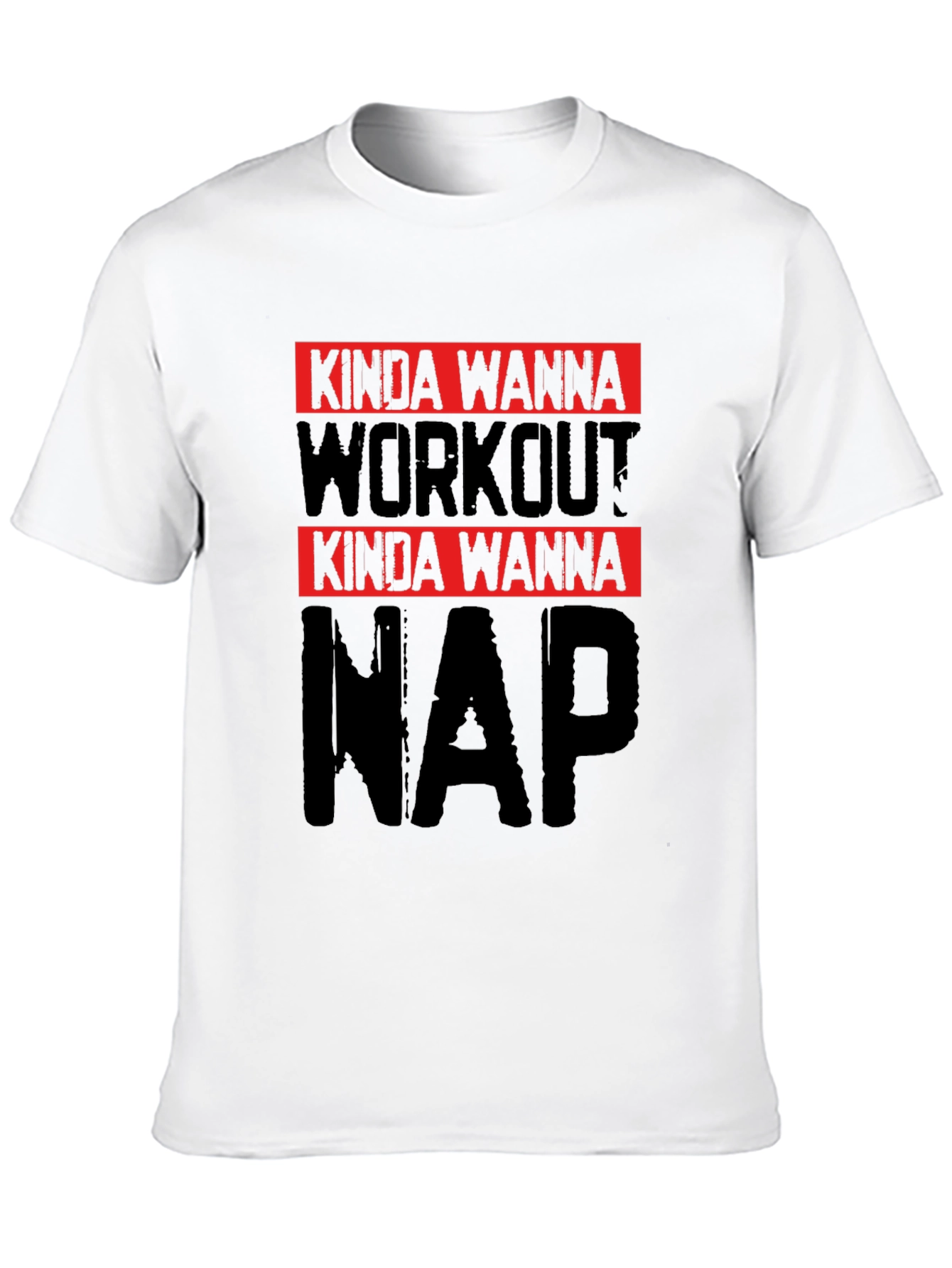 Kinda Wanna Workout Kinda Wanna Nap Black Tee