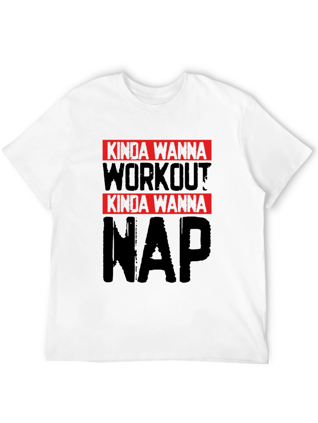 Kinda Wanna Workout Kinda Wanna Nap Black Tee