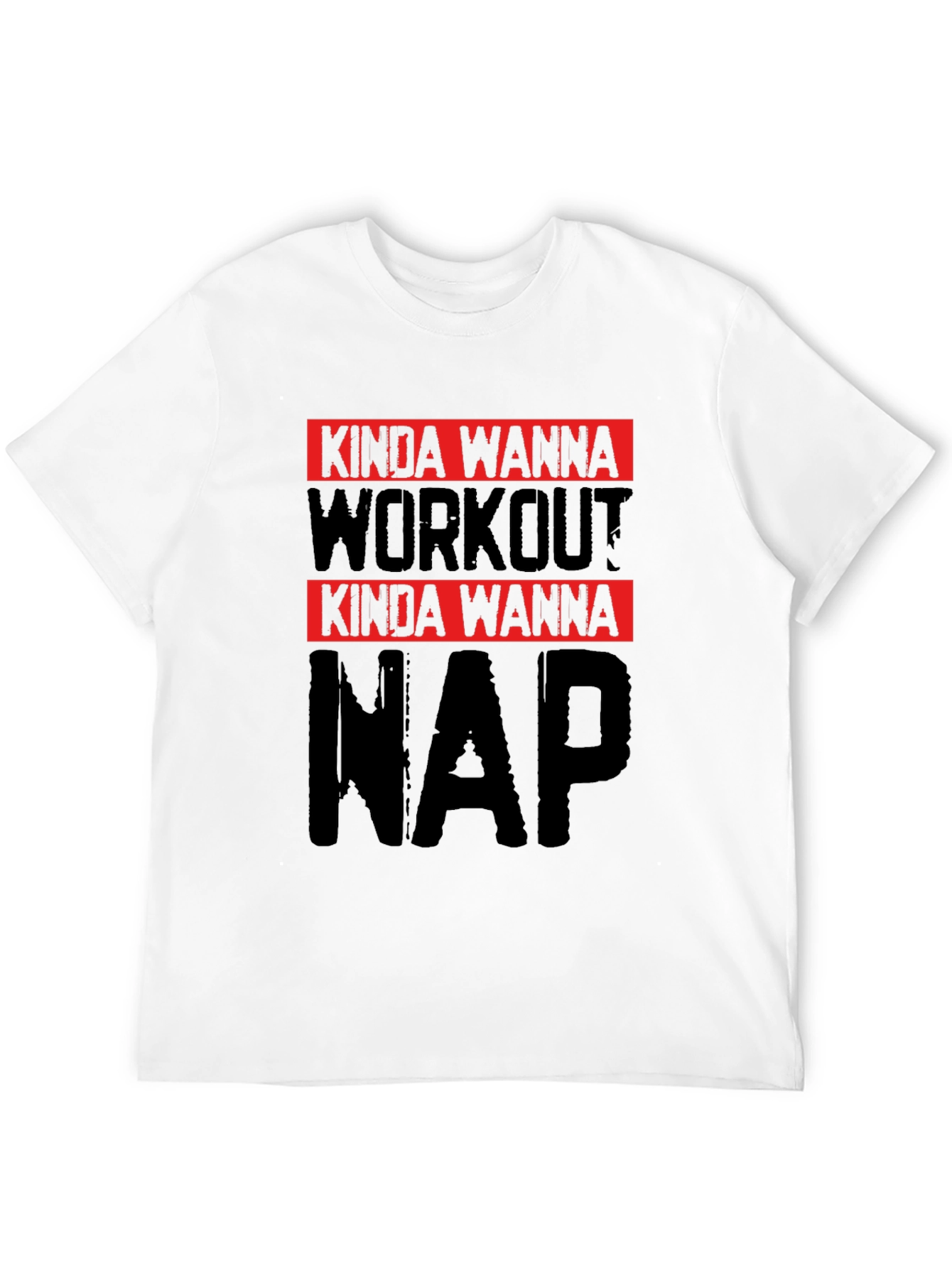 Kinda Wanna Workout Kinda Wanna Nap Black Tee