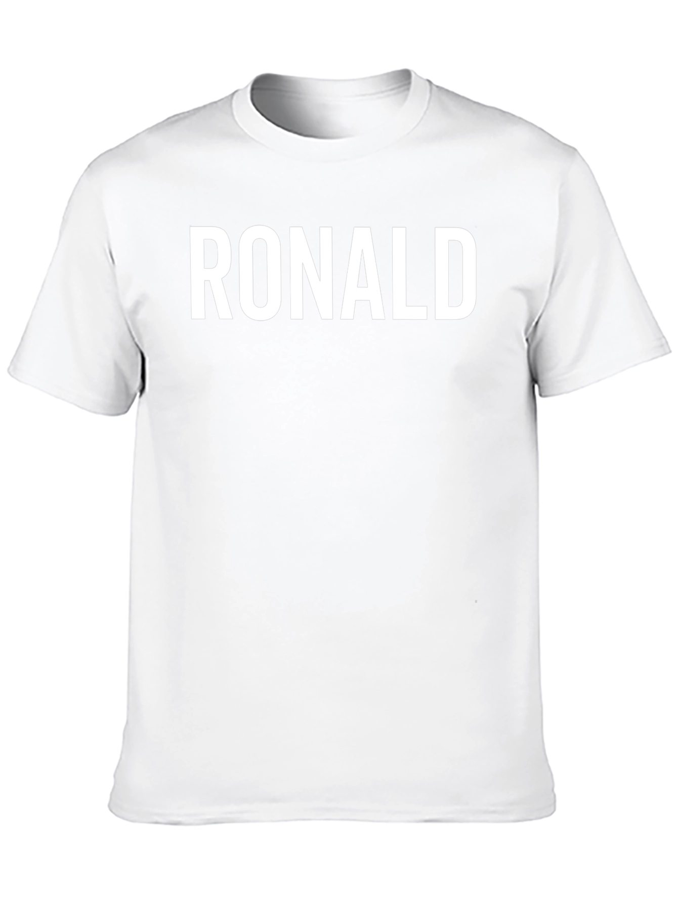Personalized RONALD Black Cotton T-Shirt