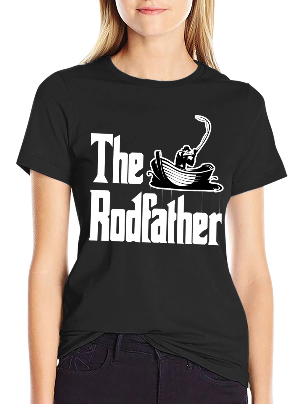 The Rodfather T-Shirt Fishing Design