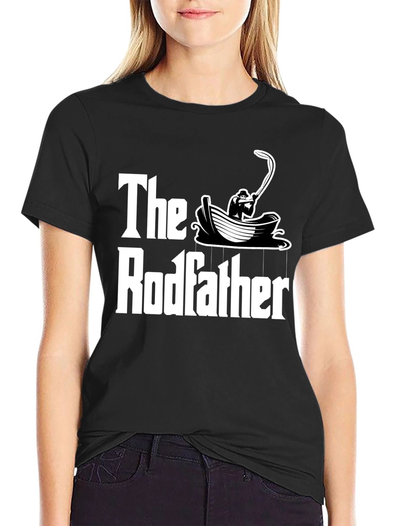 The Rodfather T-Shirt Fishing Design