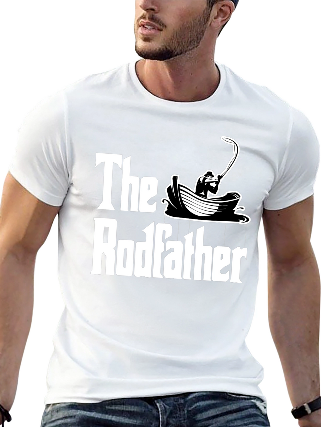 The Rodfather T-Shirt Fishing Design