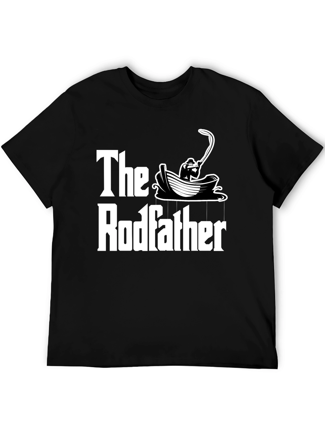The Rodfather T-Shirt Fishing Design