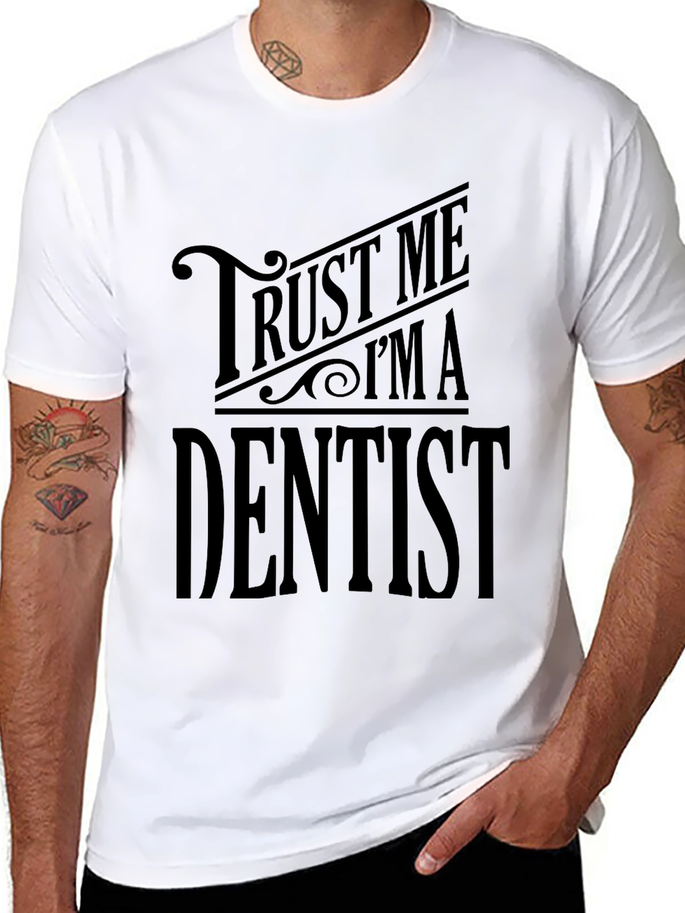 Trust Me Im A Dentist T-Shirt - Black Tee