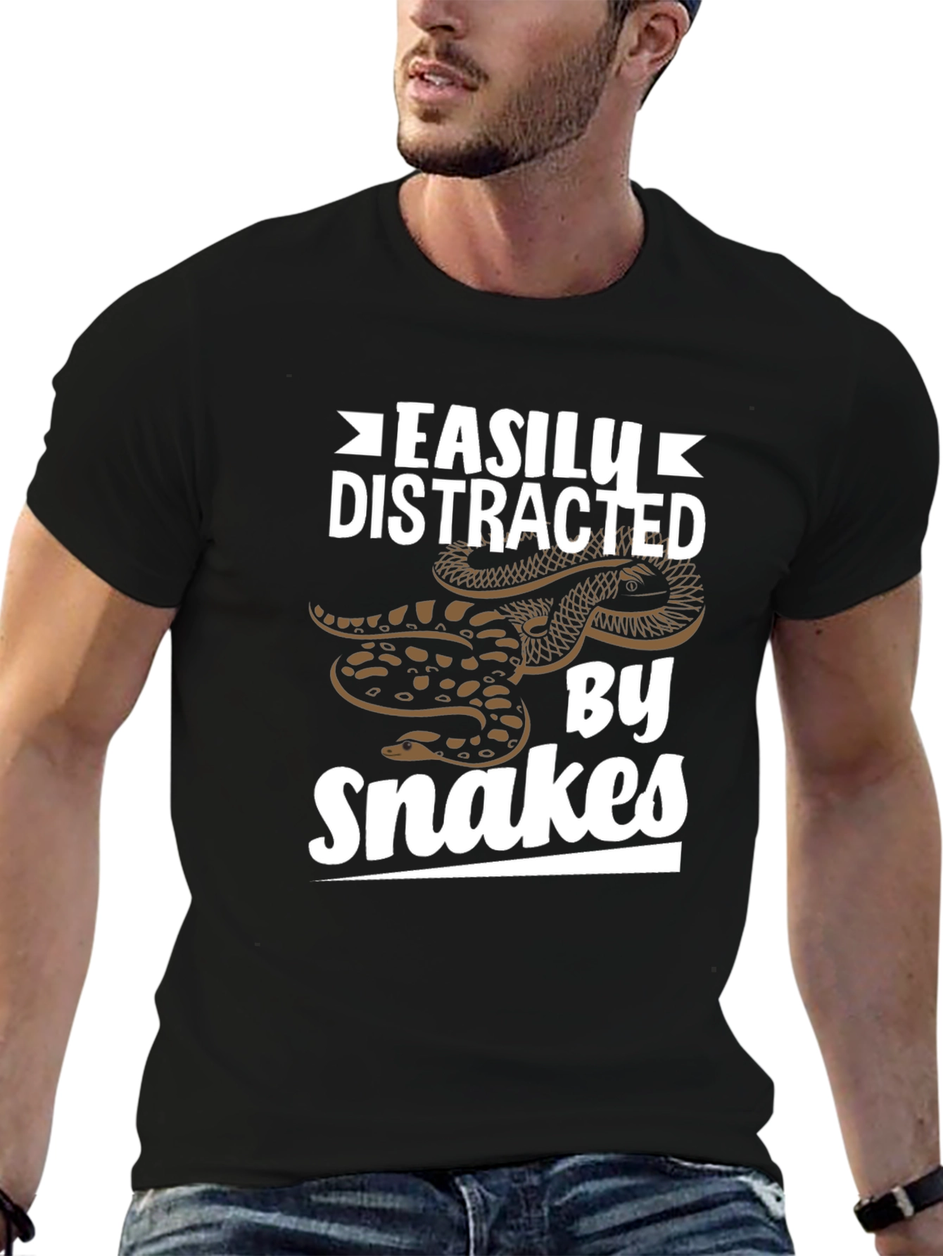 Easily Distracted By Snakes Graphic T-Shirt