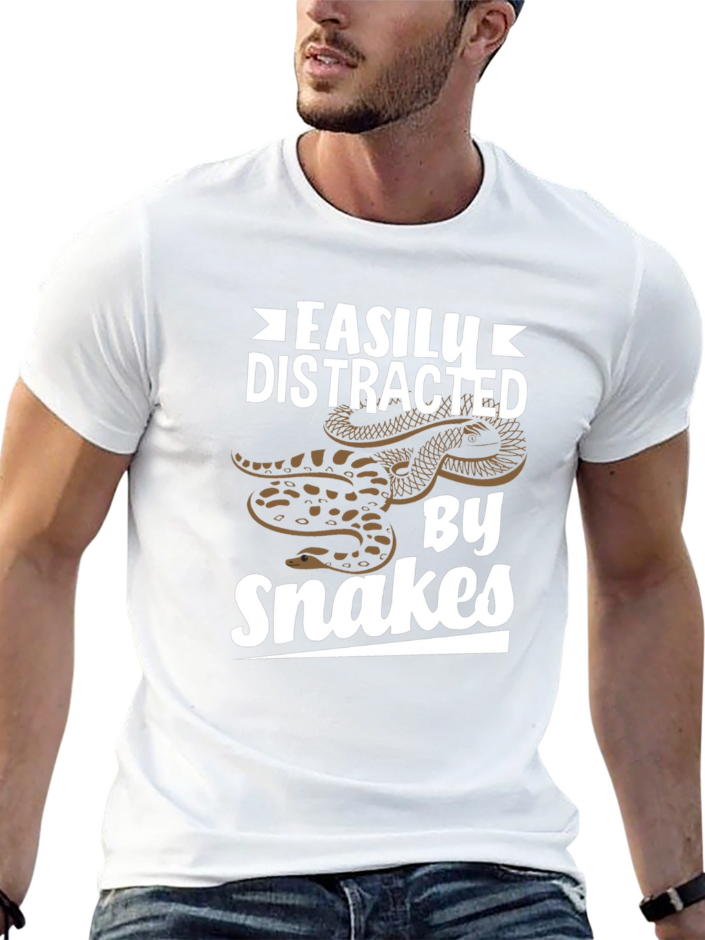 Easily Distracted By Snakes Graphic T-Shirt