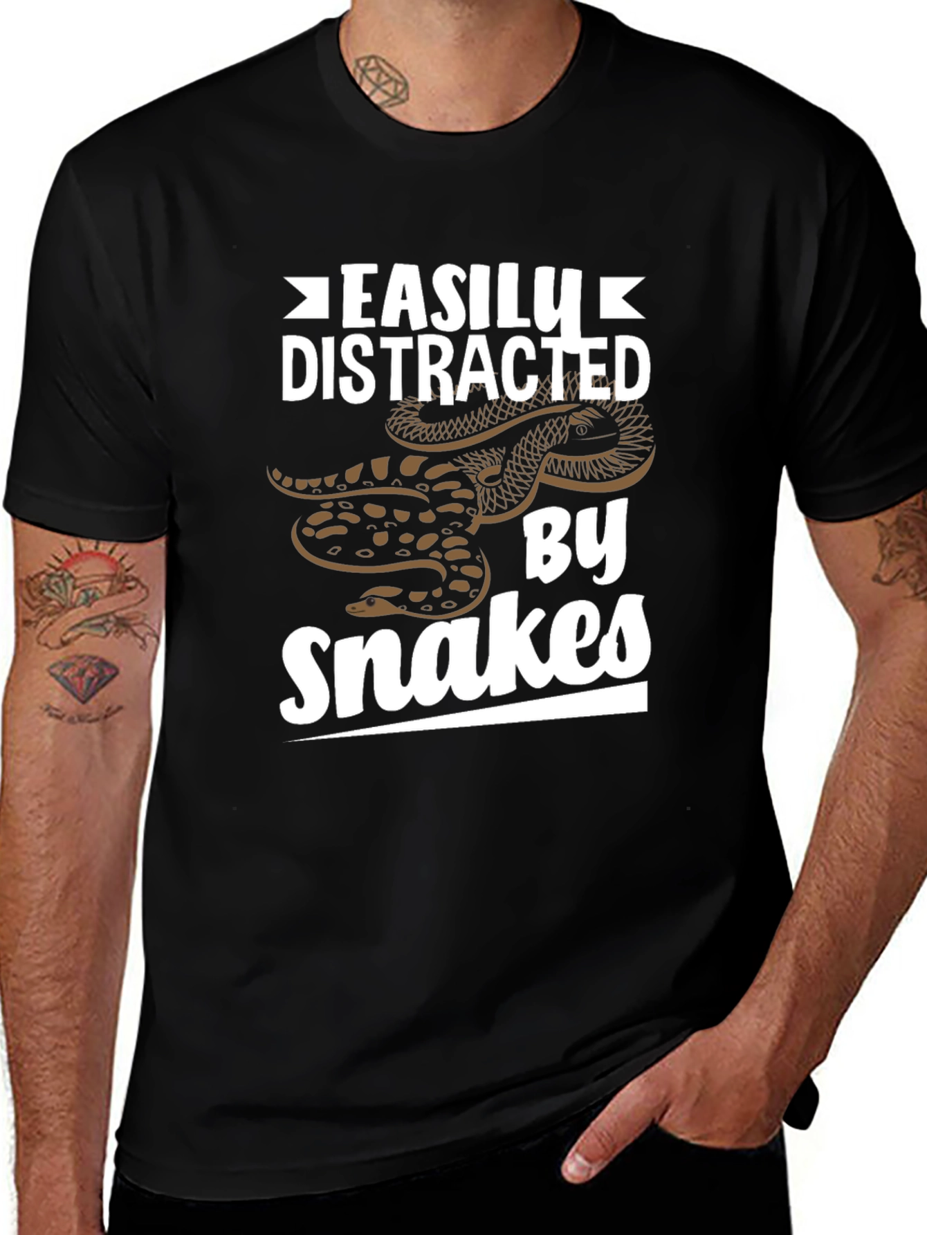 Easily Distracted By Snakes Graphic T-Shirt