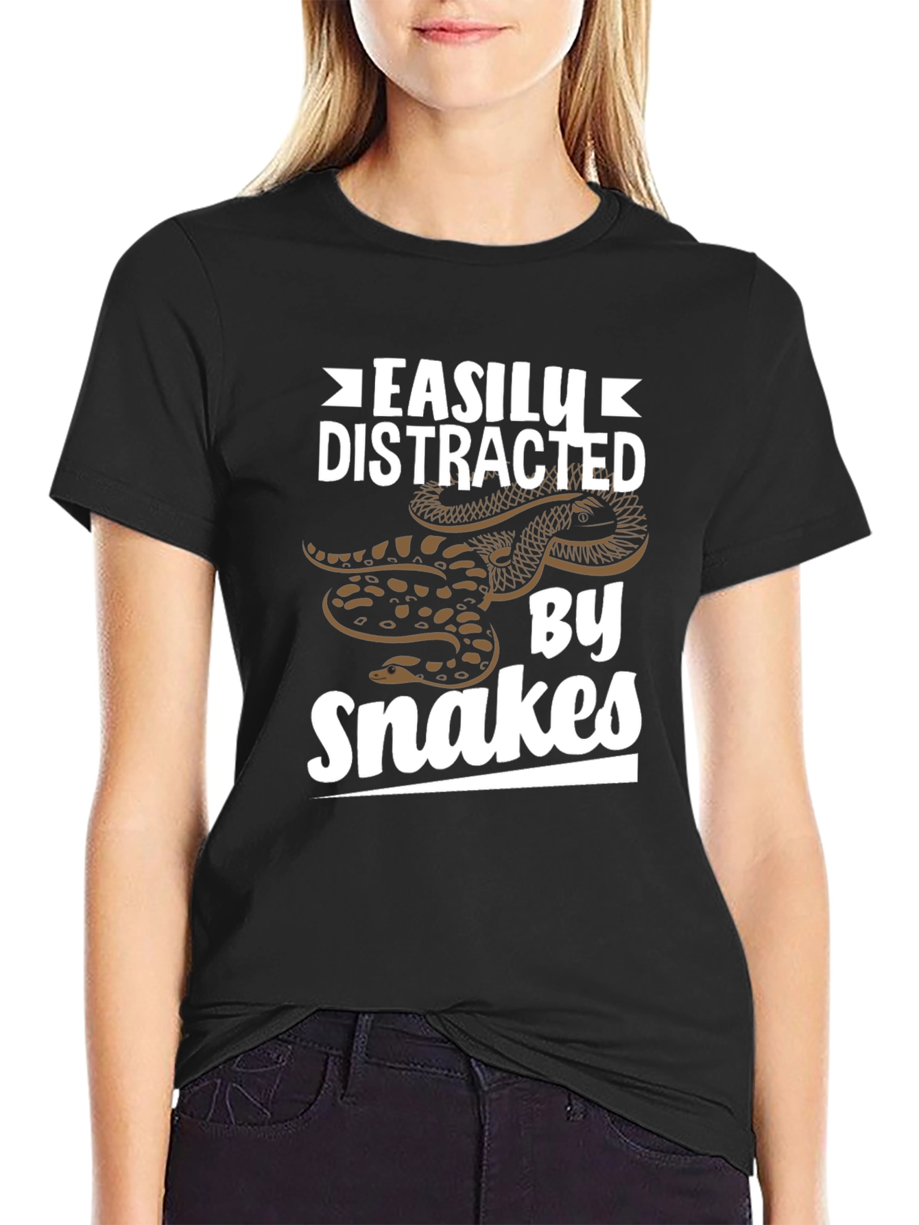 Easily Distracted By Snakes Graphic T-Shirt