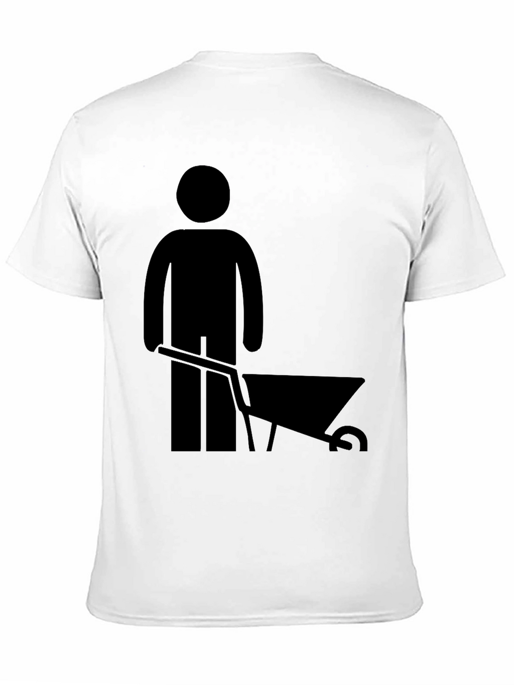Mens Black Wheelbarrow Graphic T-Shirt