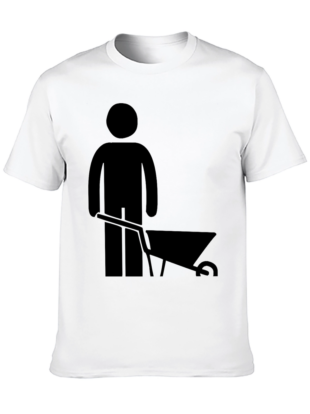 Mens Black Wheelbarrow Graphic T-Shirt