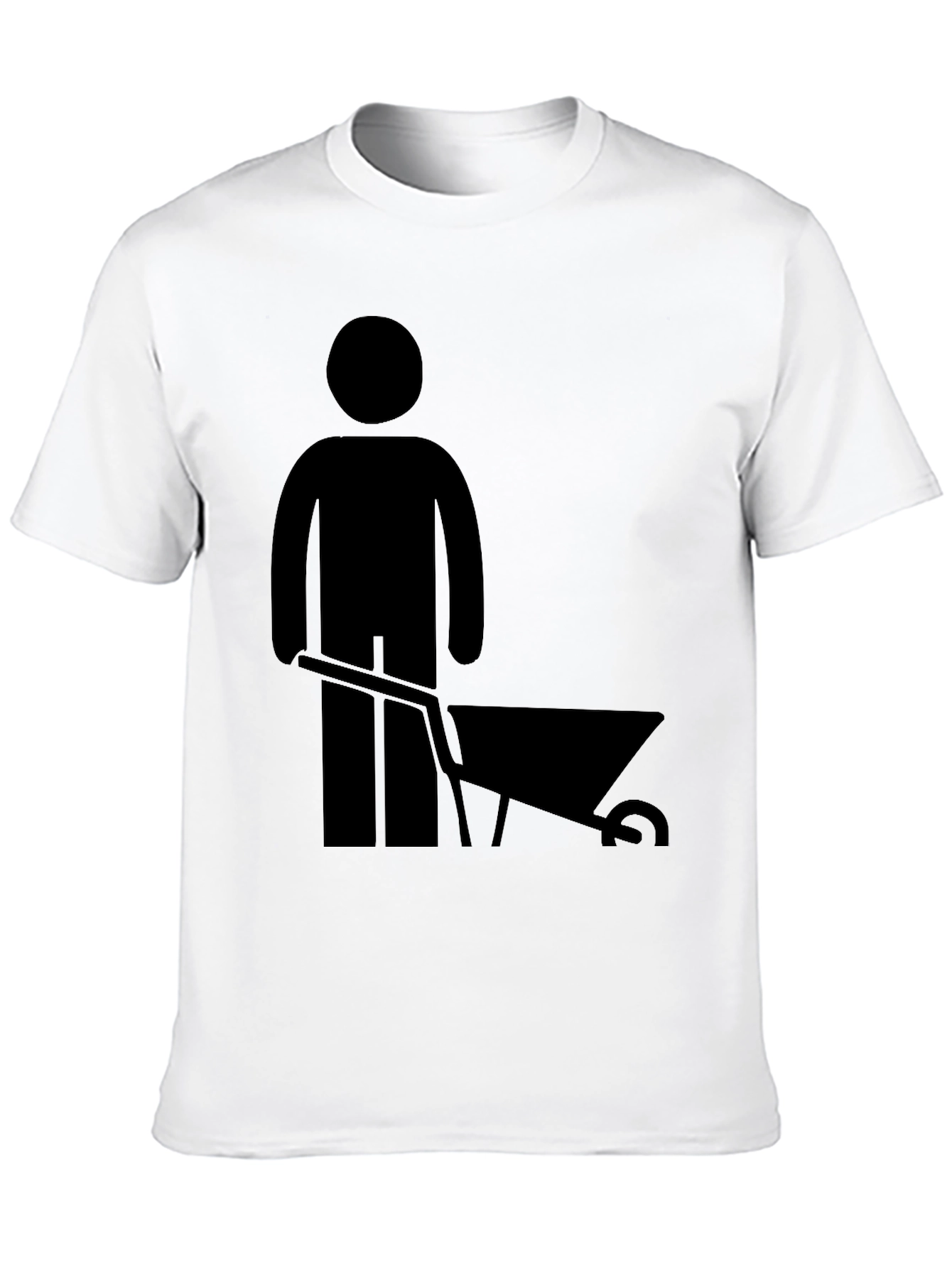 Mens Black Wheelbarrow Graphic T-Shirt