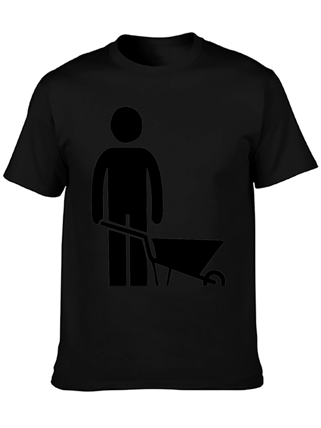 Mens Black Wheelbarrow Graphic T-Shirt