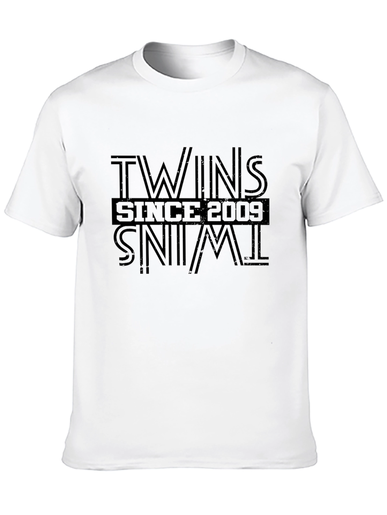 Twins Since 2009 Black Graphic Tee