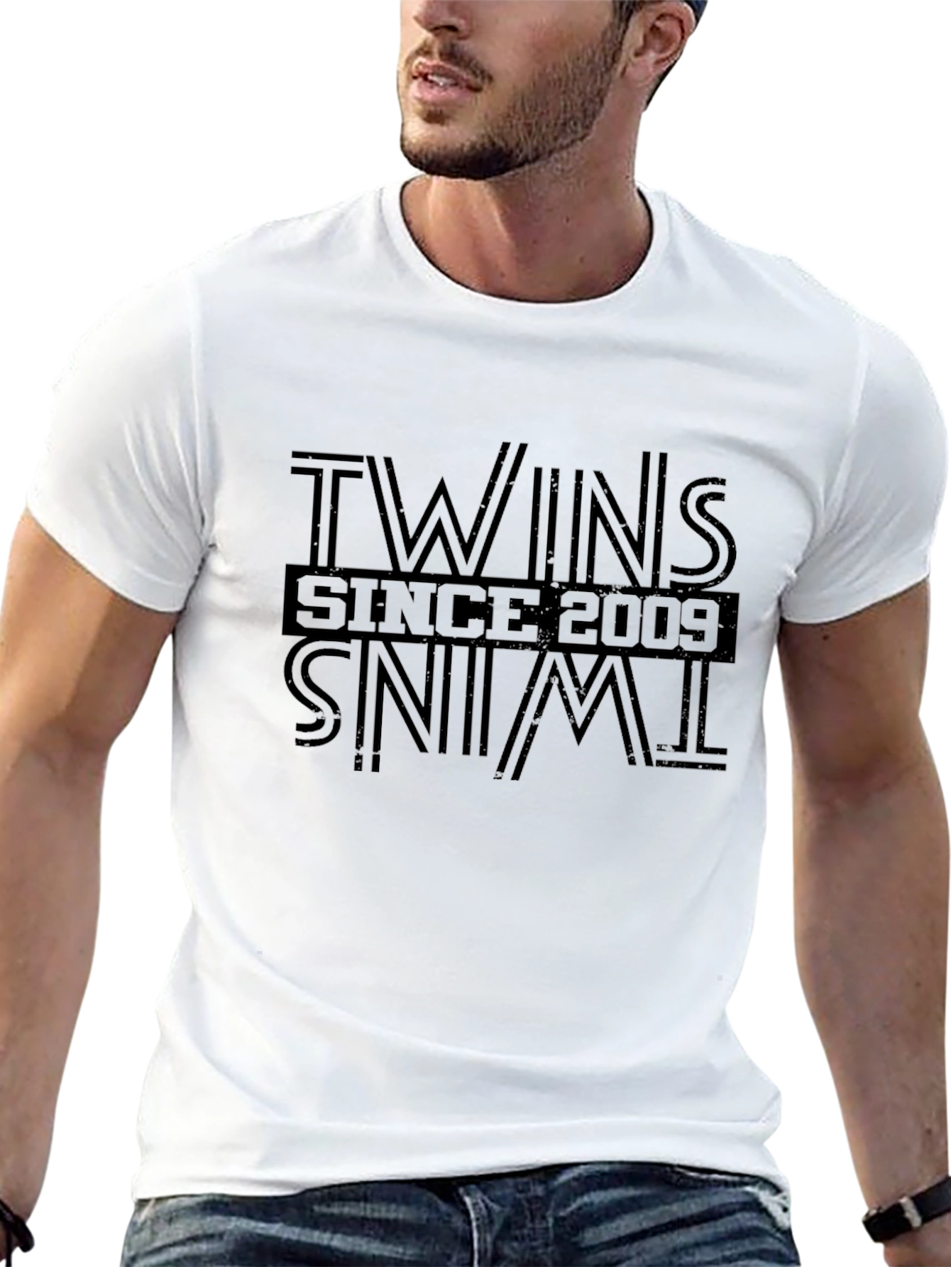 Twins Since 2009 Black Graphic Tee