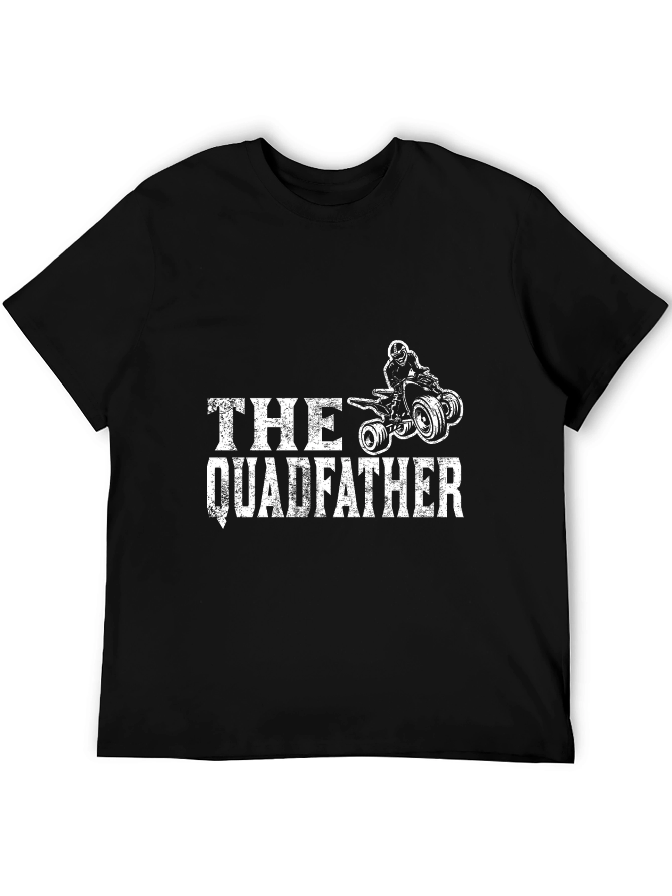 The Quadfather Black Graphic T-Shirt - ATV Rider