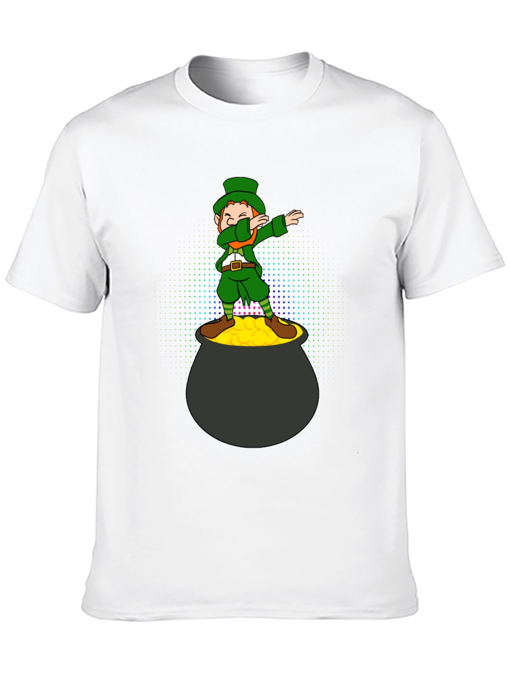 Lucky Dabbing Leprechaun Black T-Shirt