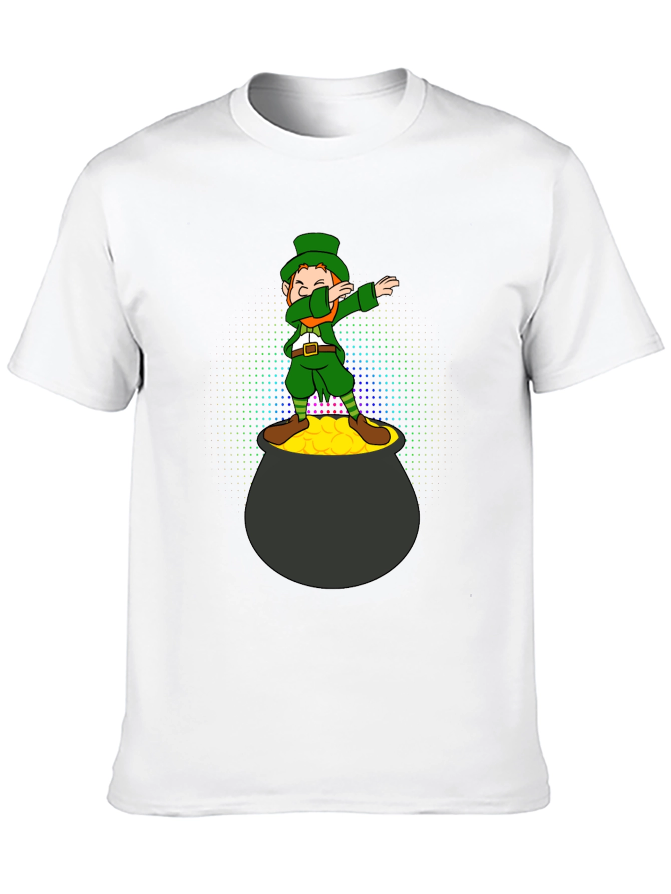 Lucky Dabbing Leprechaun Black T-Shirt