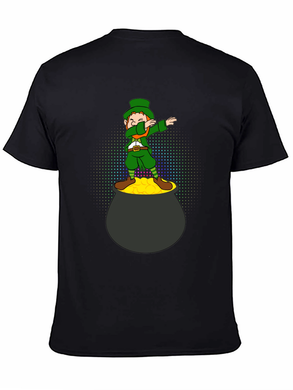 Lucky Dabbing Leprechaun Black T-Shirt