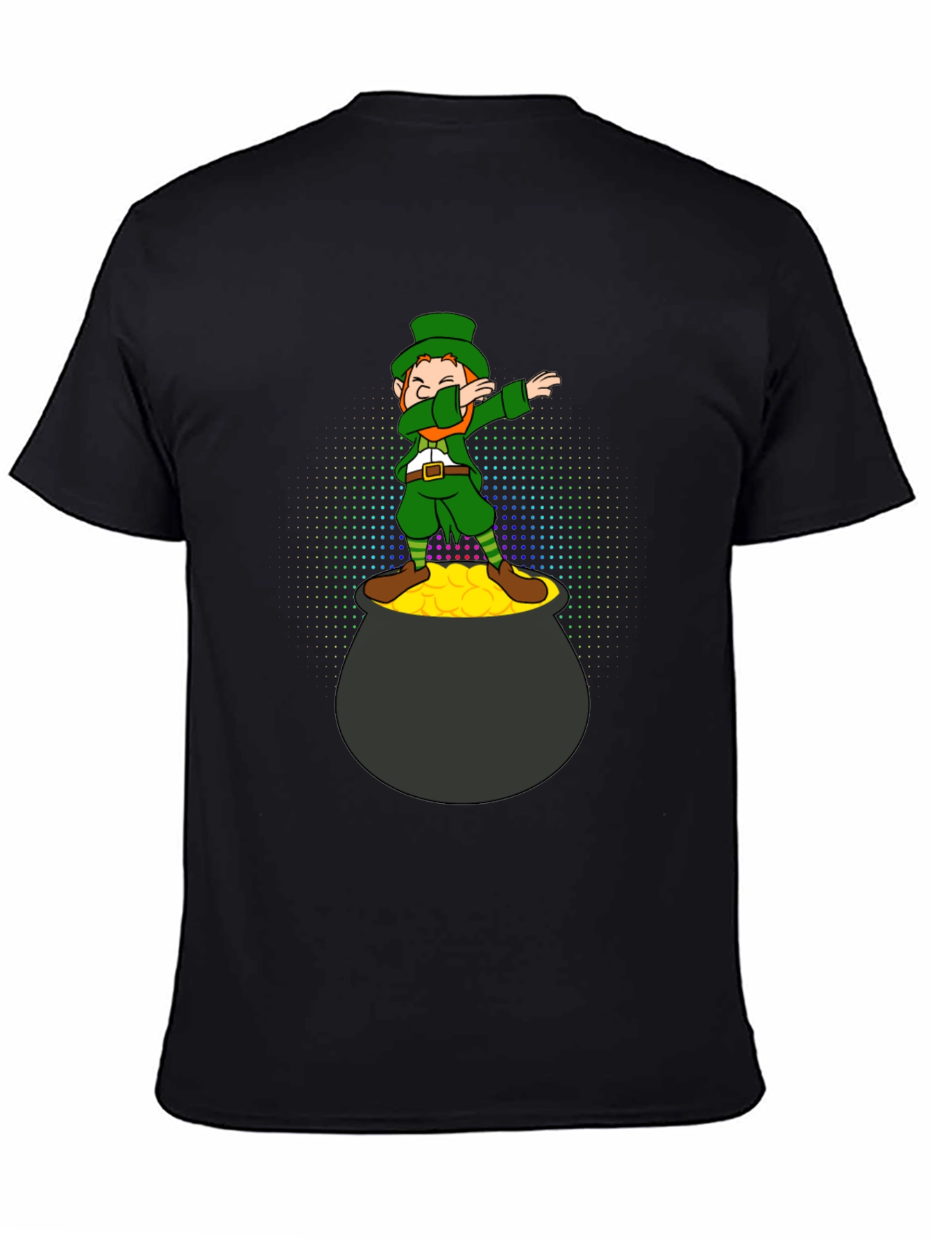 Lucky Dabbing Leprechaun Black T-Shirt
