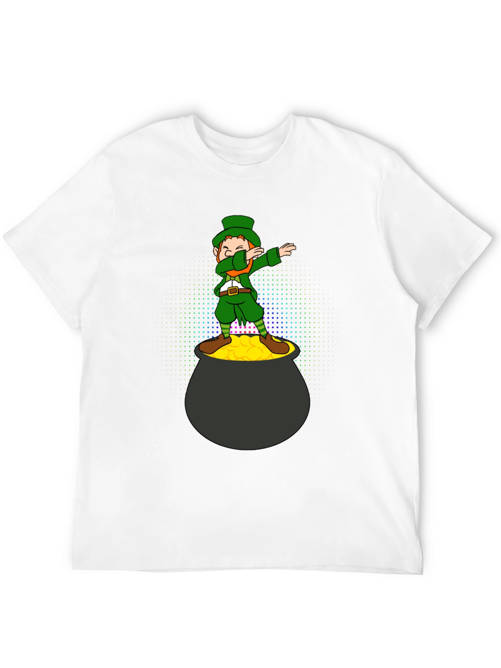 Lucky Dabbing Leprechaun Black T-Shirt
