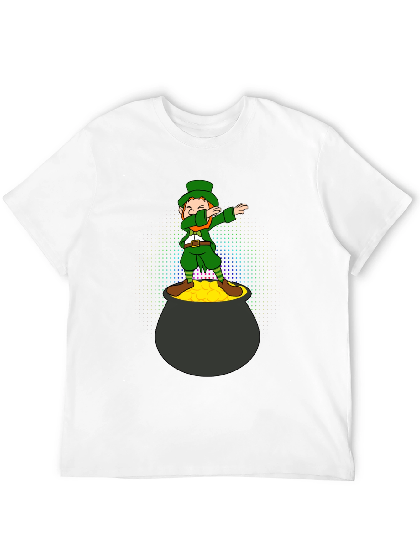 Lucky Dabbing Leprechaun Black T-Shirt