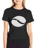 Black T-Shirt with Abstract Graphic