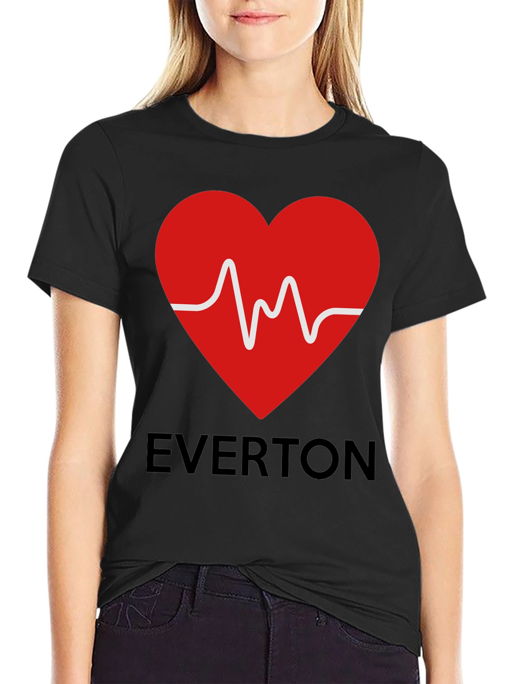 Everton Heartbeat T-Shirt - Black Cotton Tee