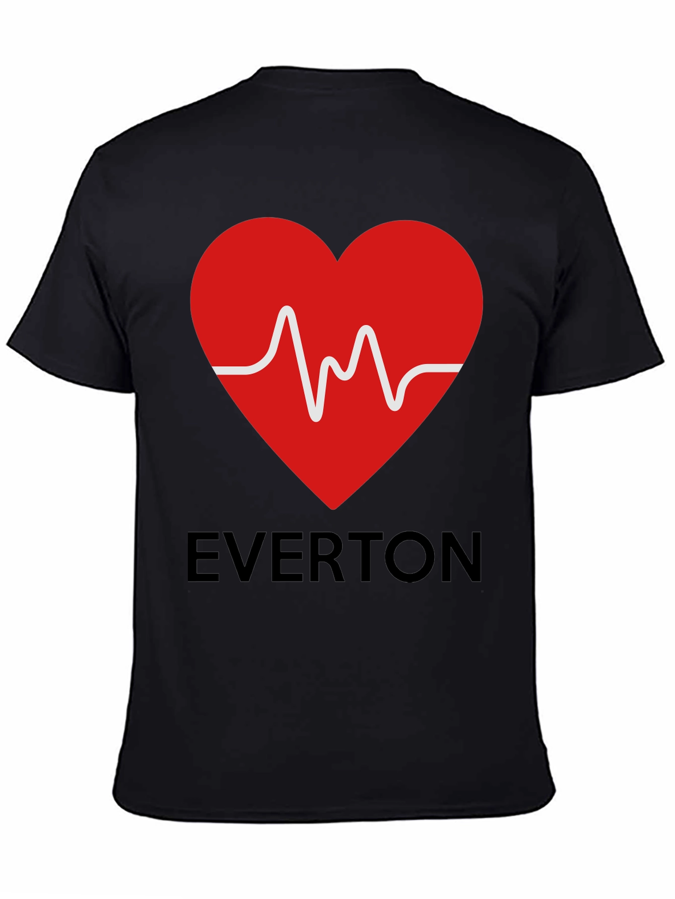 Everton Heartbeat T-Shirt - Black Cotton Tee