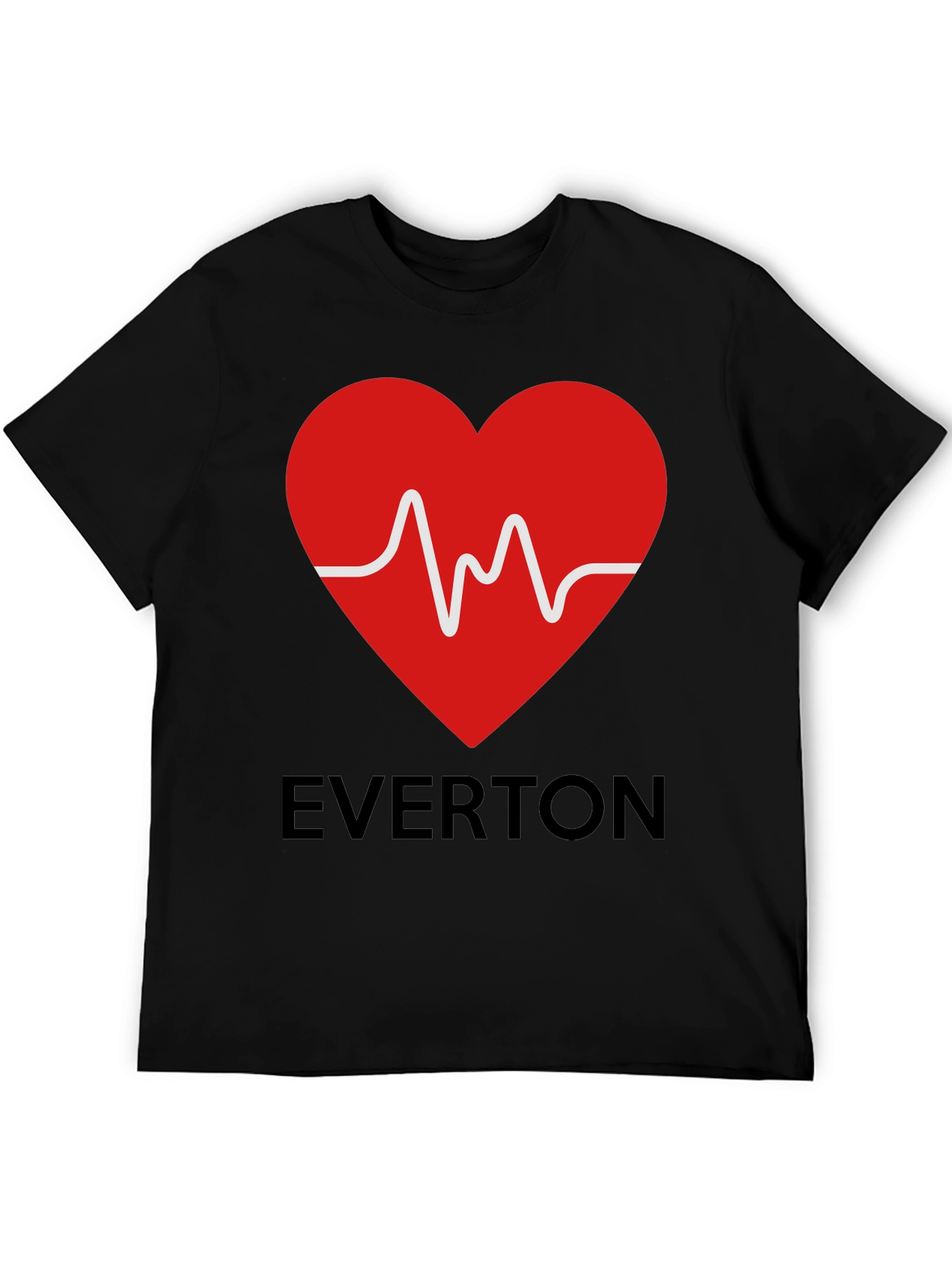 Everton Heartbeat T-Shirt - Black Cotton Tee