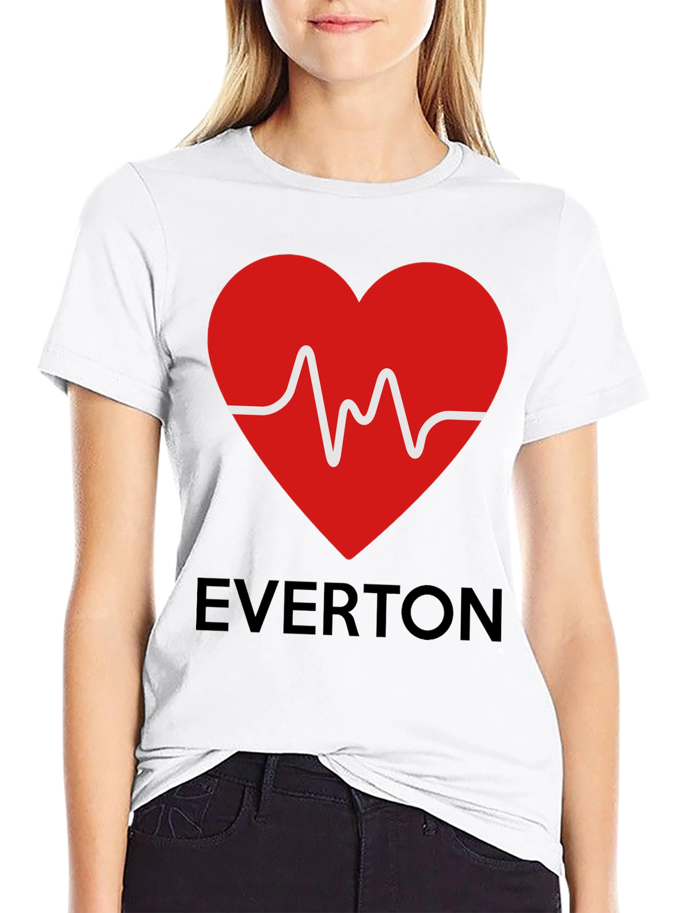 Everton Heartbeat T-Shirt - Black Cotton Tee