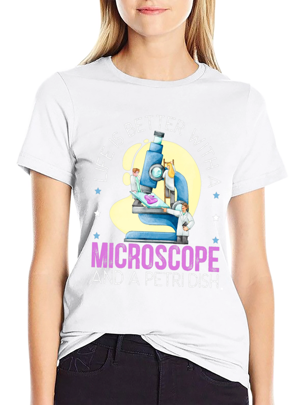 Life is Better With Microscope & Petri Dish T-Shirt