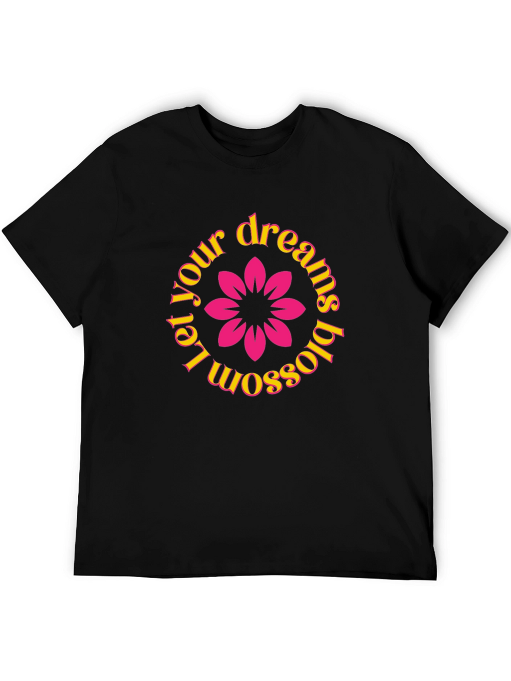 Dreams Blossom Black T-Shirt