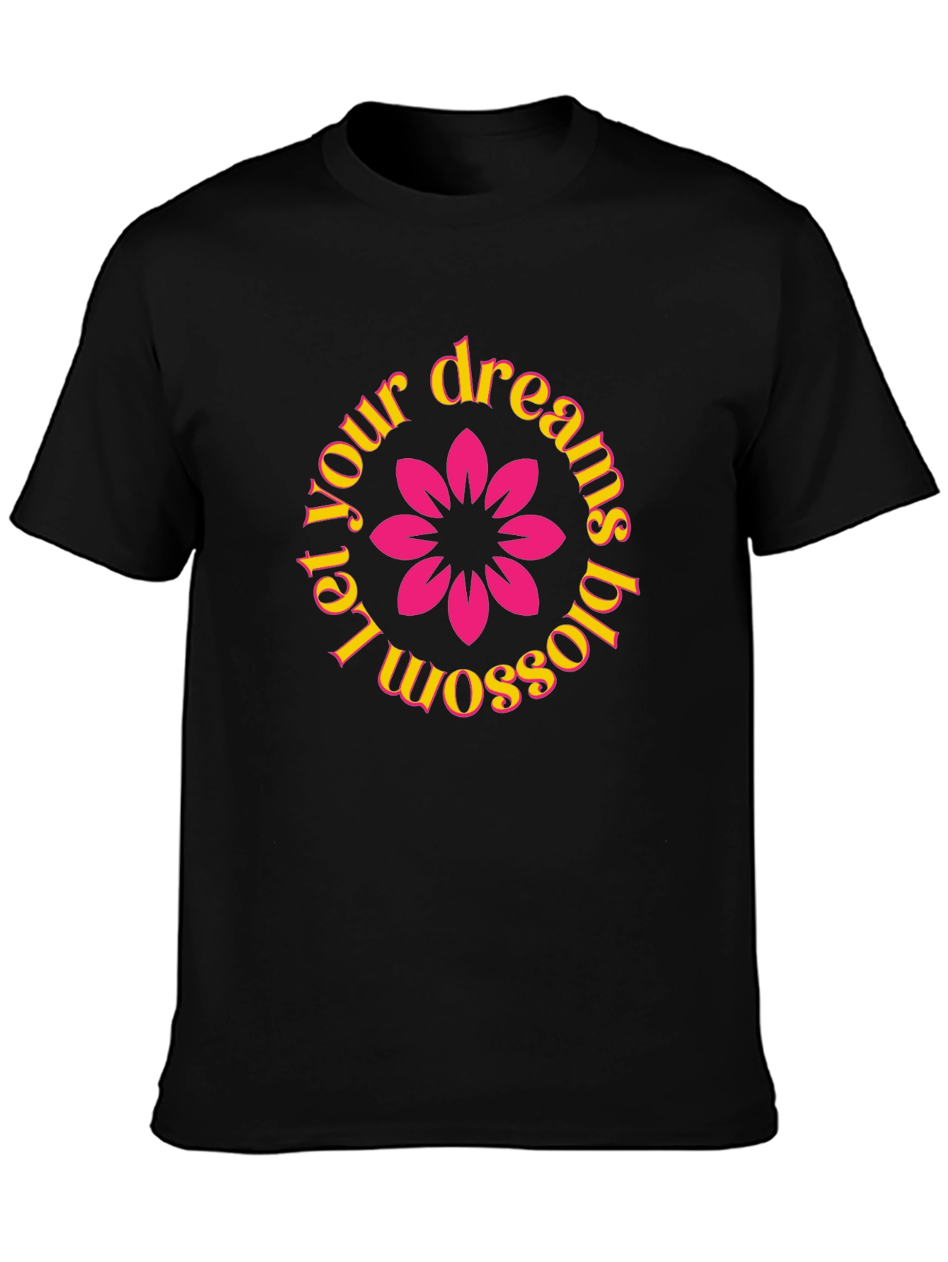 Dreams Blossom Black T-Shirt