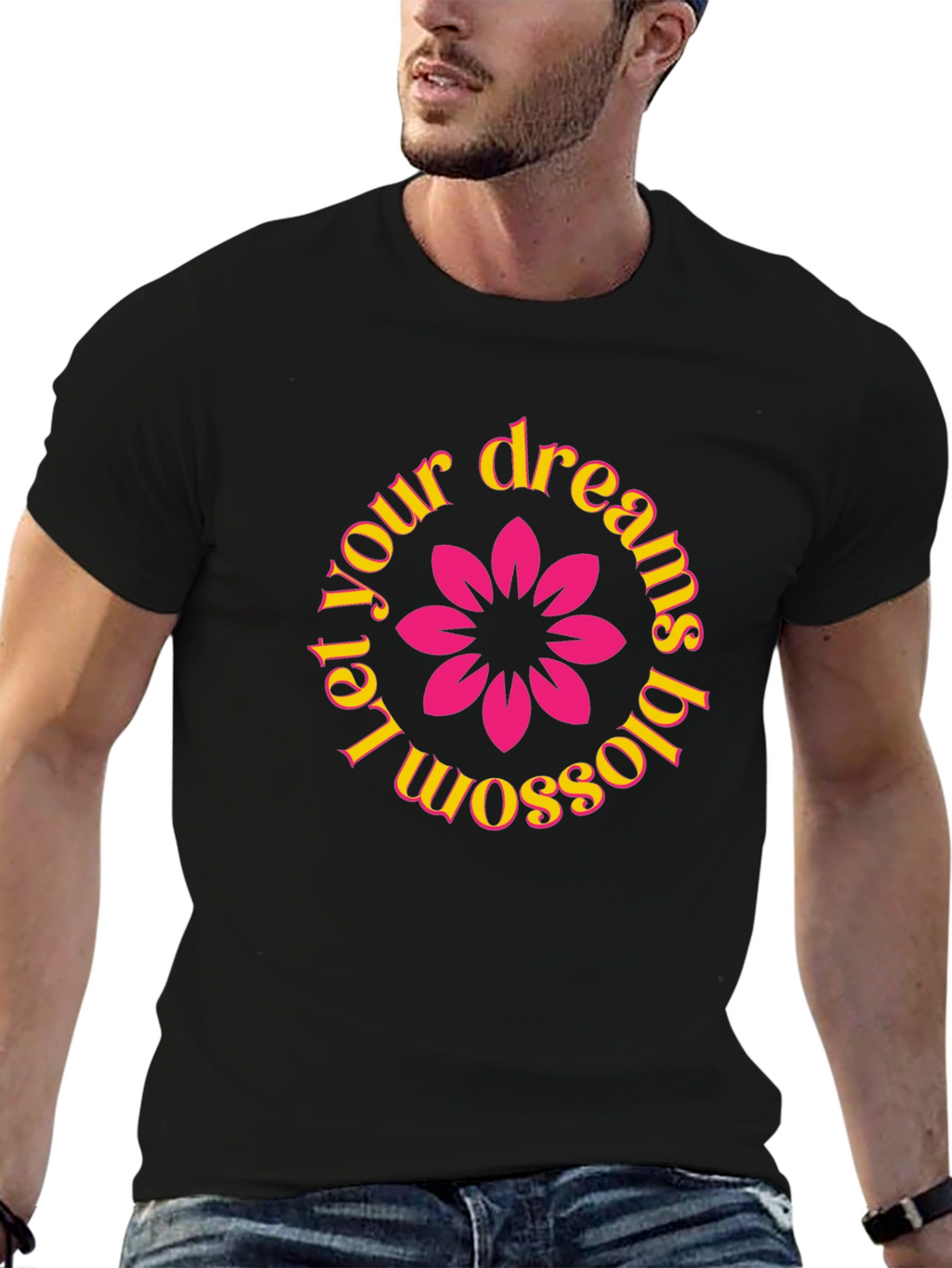 Dreams Blossom Black T-Shirt