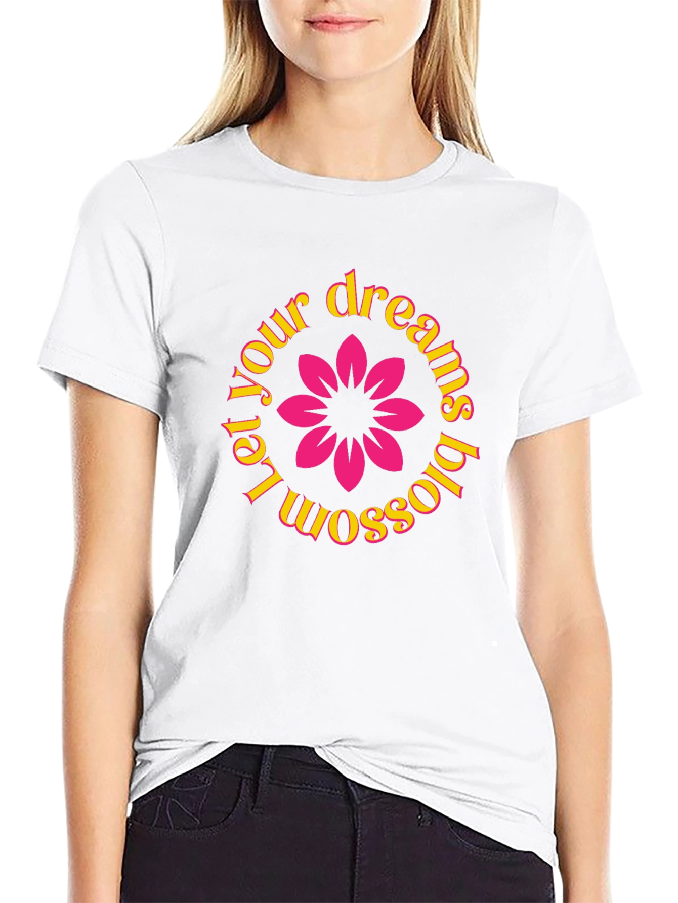 Dreams Blossom Black T-Shirt