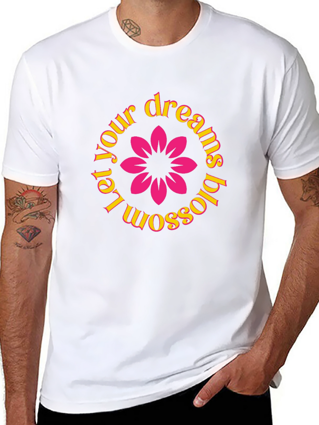 Dreams Blossom Black T-Shirt