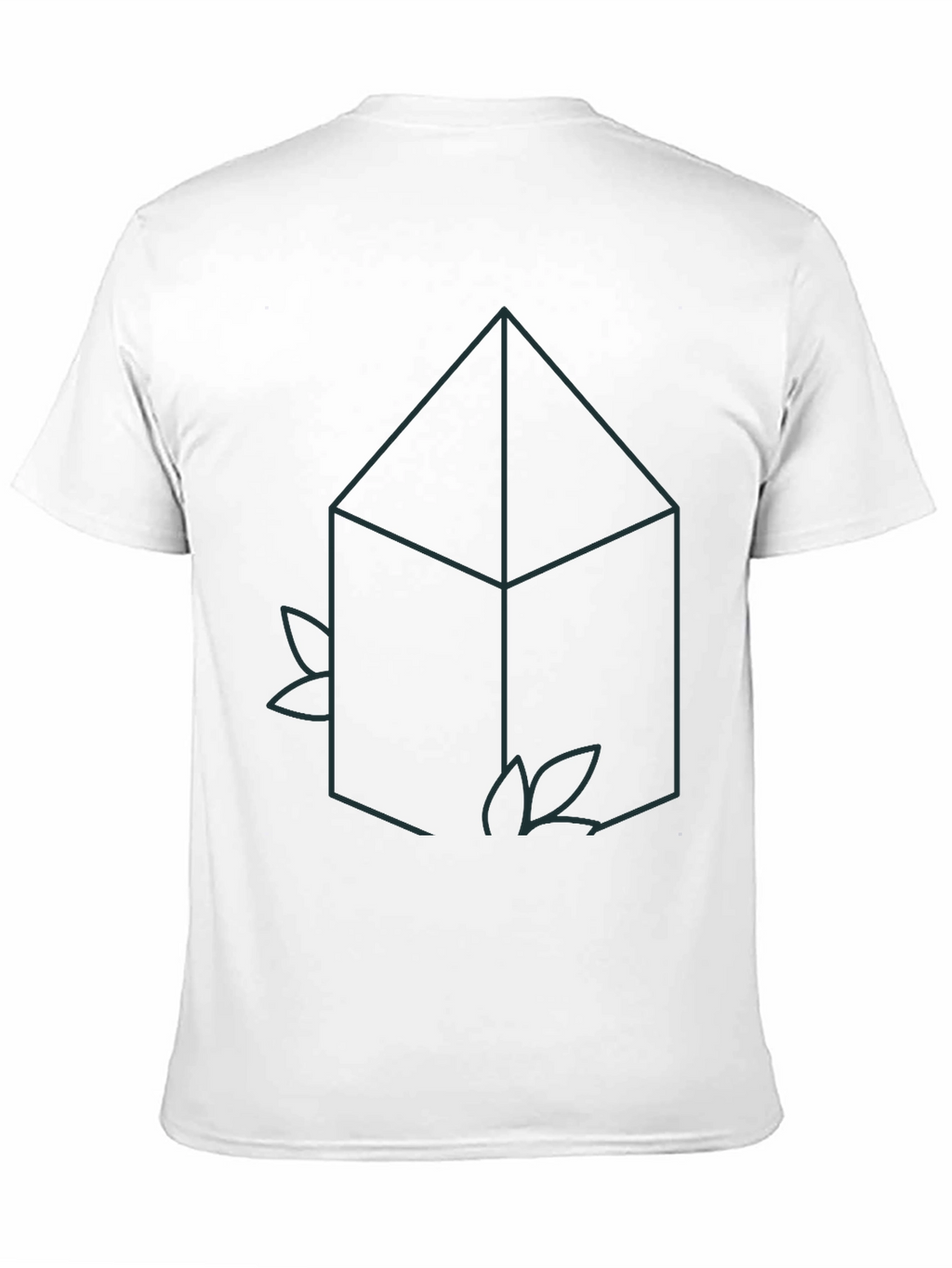 Geometric House Tee - Minimalist Black T-Shirt