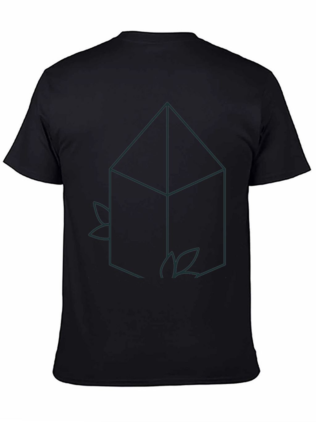 Geometric House Tee - Minimalist Black T-Shirt