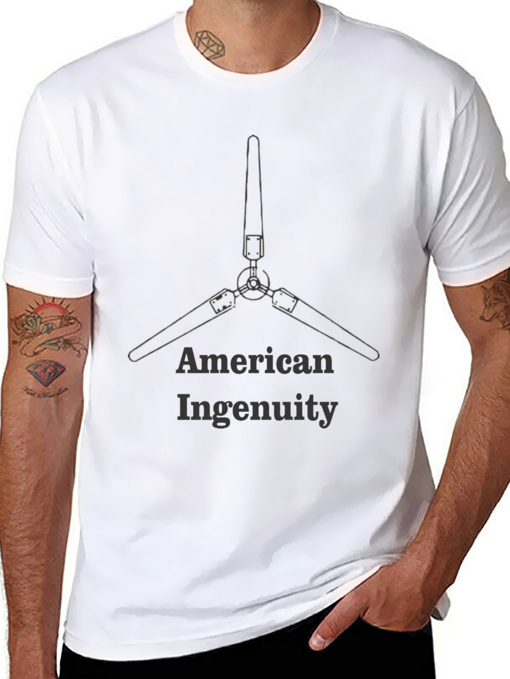 American Ingenuity Propeller Graphic Tee - Black